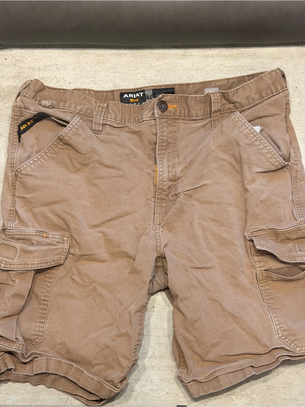 Ariat Men's Tan Cargo Shorts with Utility Pockets